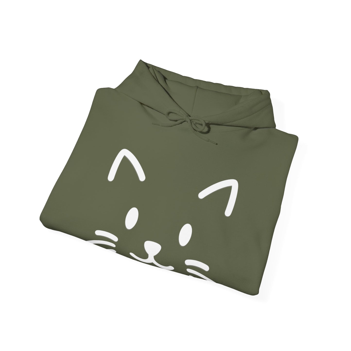 Cute Cat Face Hoodie For Cat Loving Human