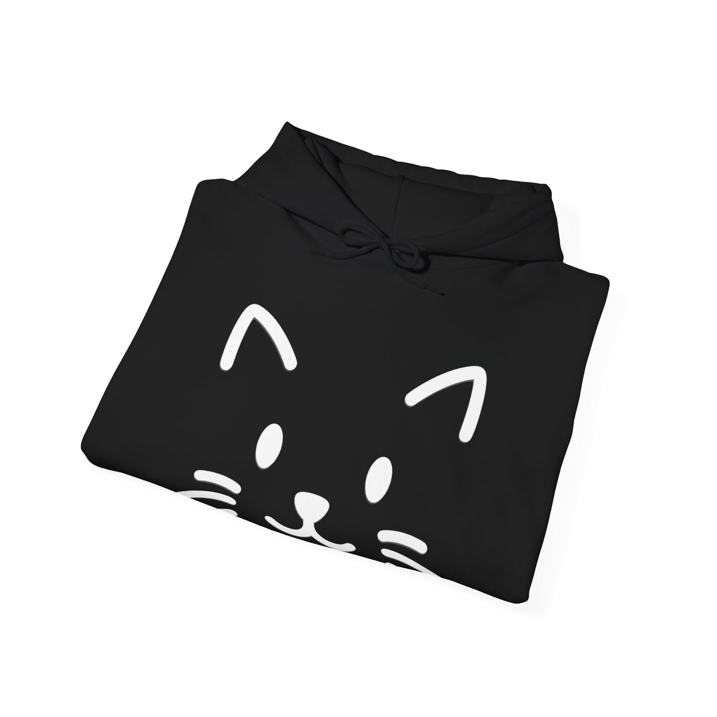 Cute Cat Face Hoodie For Cat Loving Human