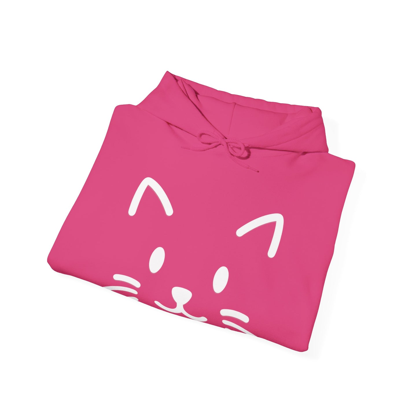 Cute Cat Face Hoodie For Cat Loving Human