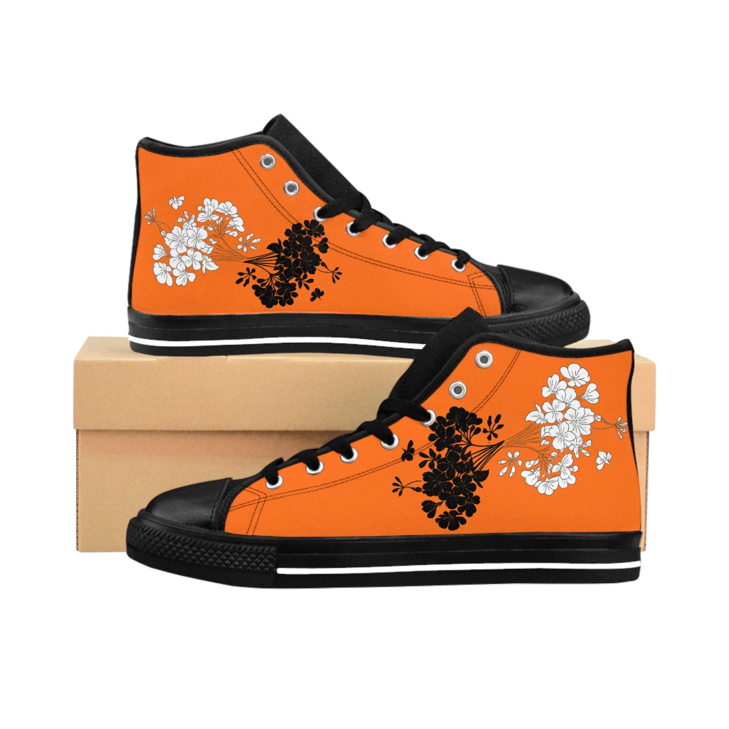 Floral Blaze High-Top Orangey