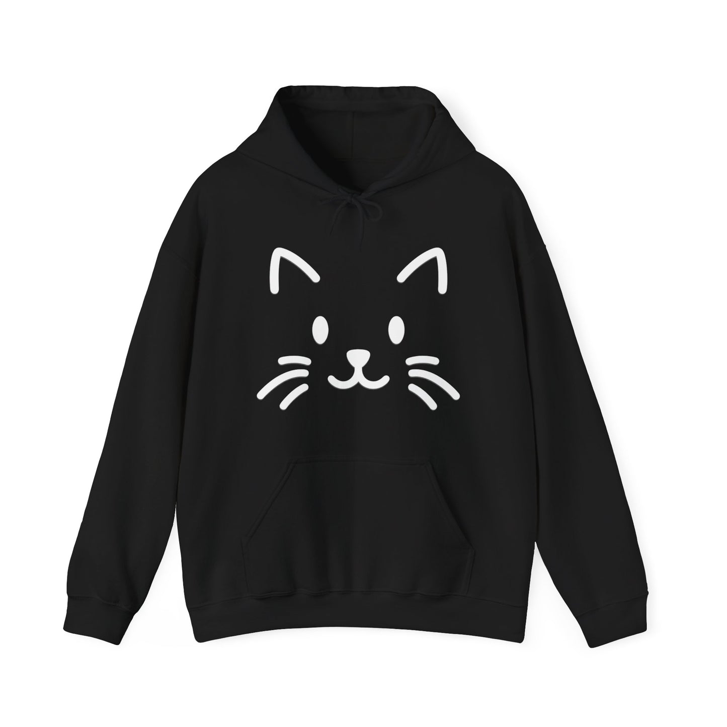 Cute Cat Face Hoodie For Cat Loving Human