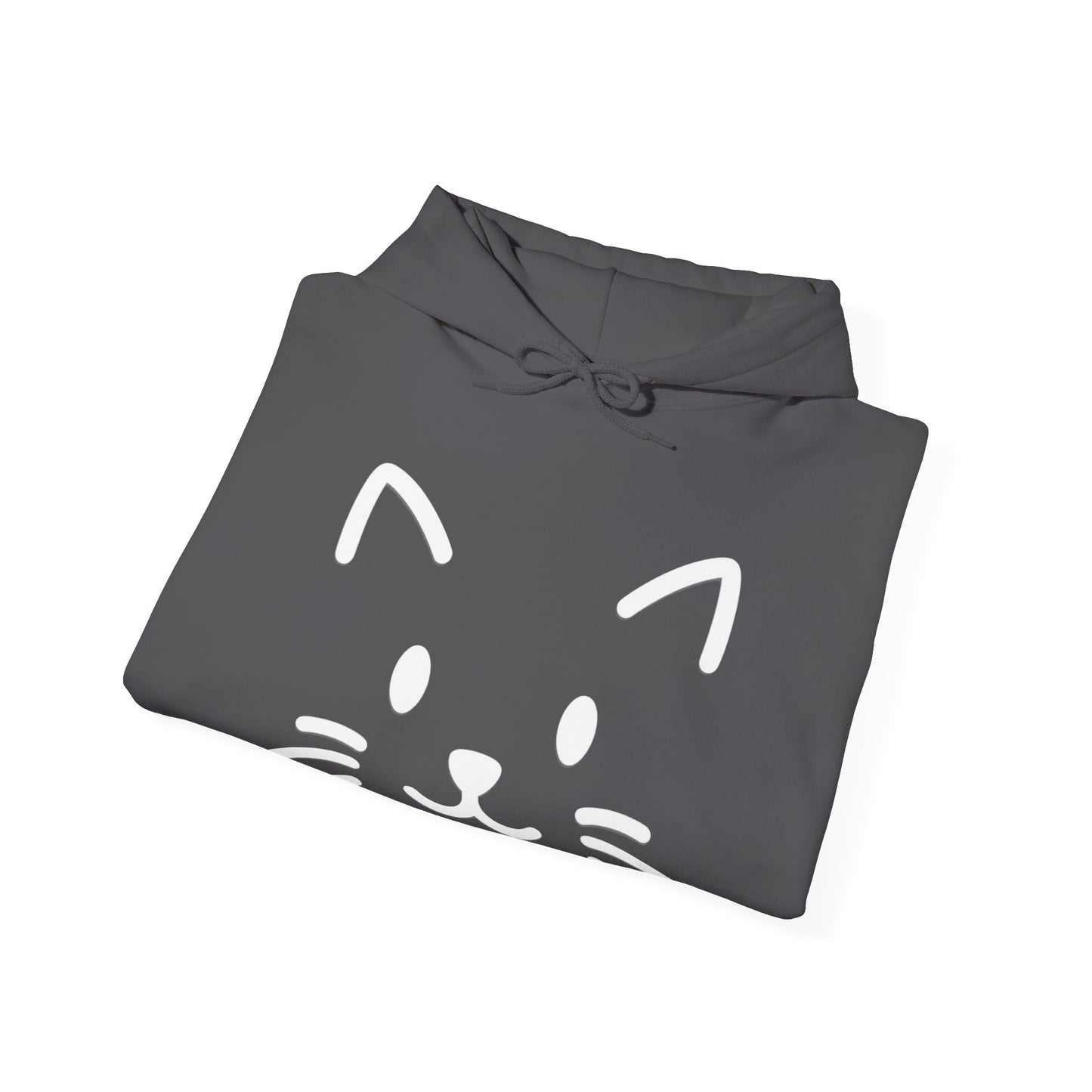Cute Cat Face Hoodie For Cat Loving Human