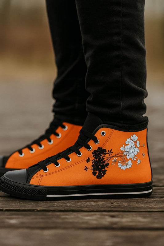 Floral Blaze High-Top Orangey