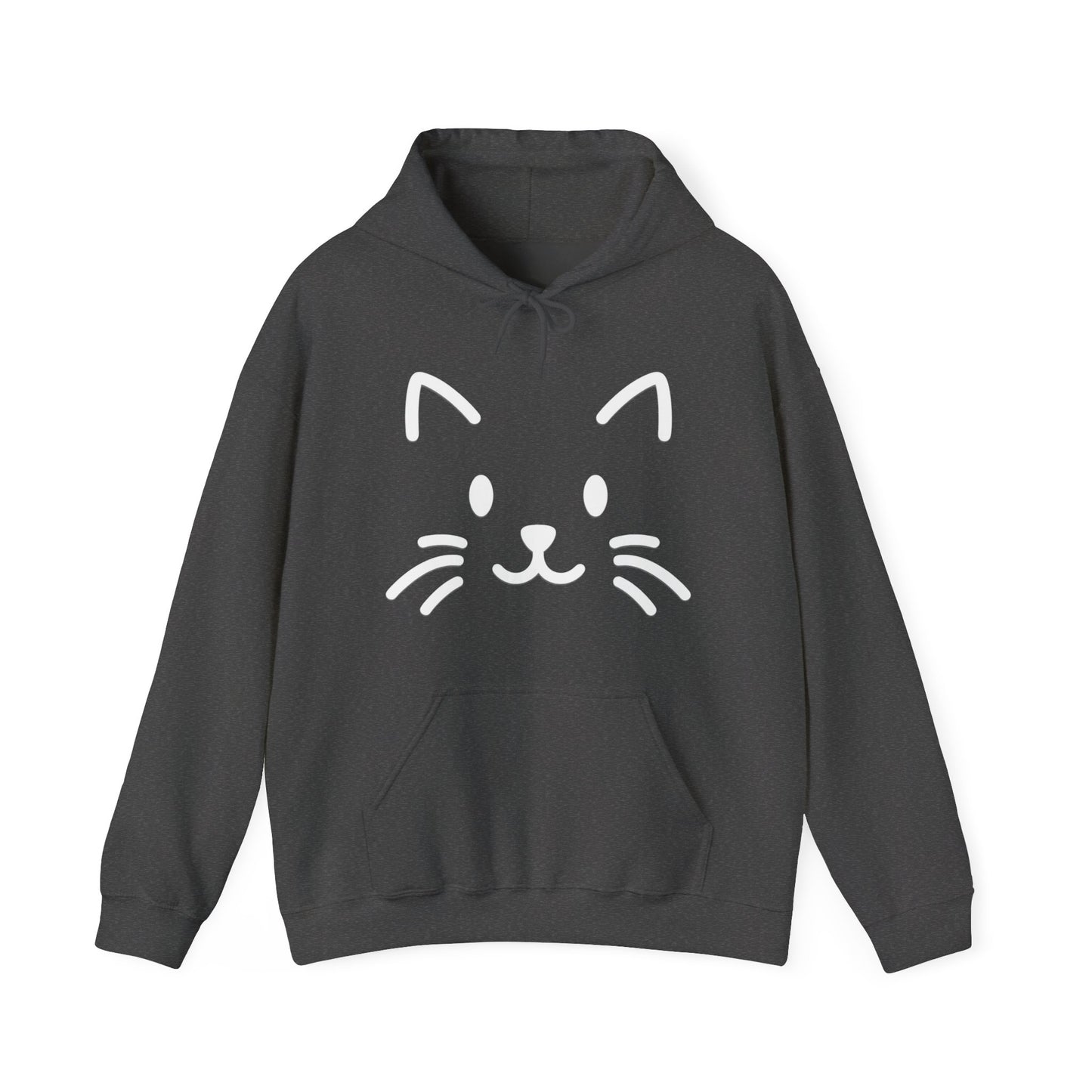 Cute Cat Face Hoodie For Cat Loving Human