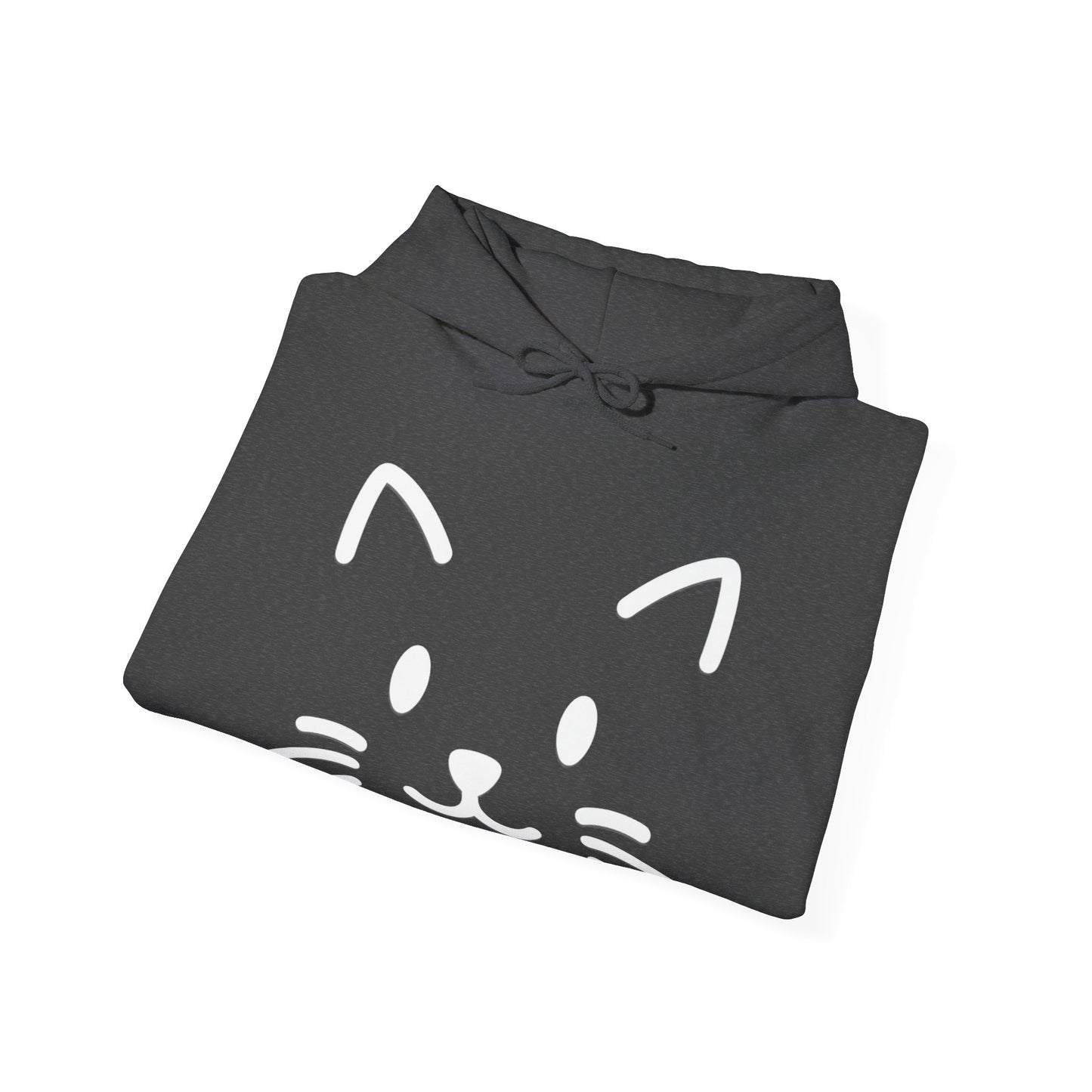 Cute Cat Face Hoodie For Cat Loving Human