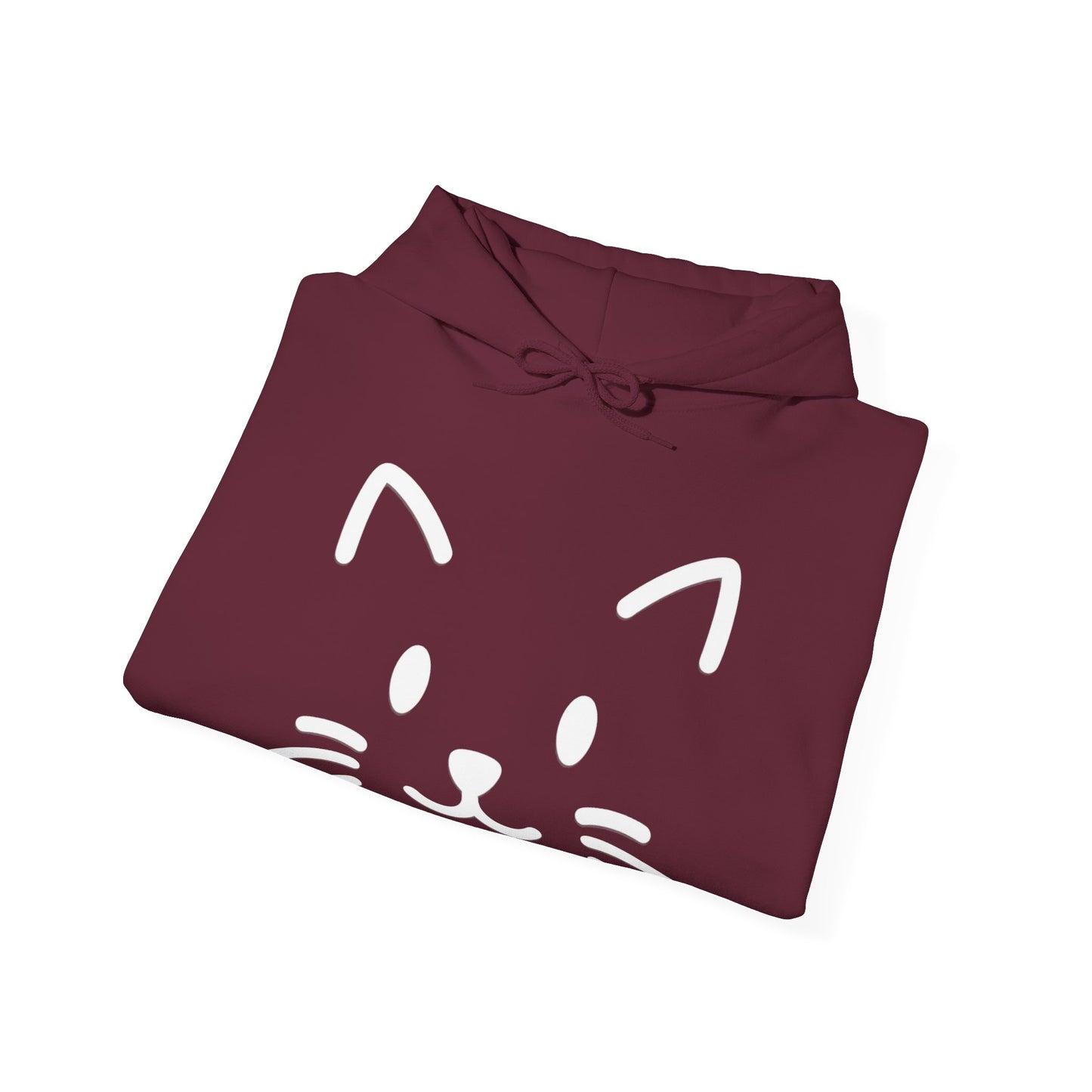 Cute Cat Face Hoodie For Cat Loving Human