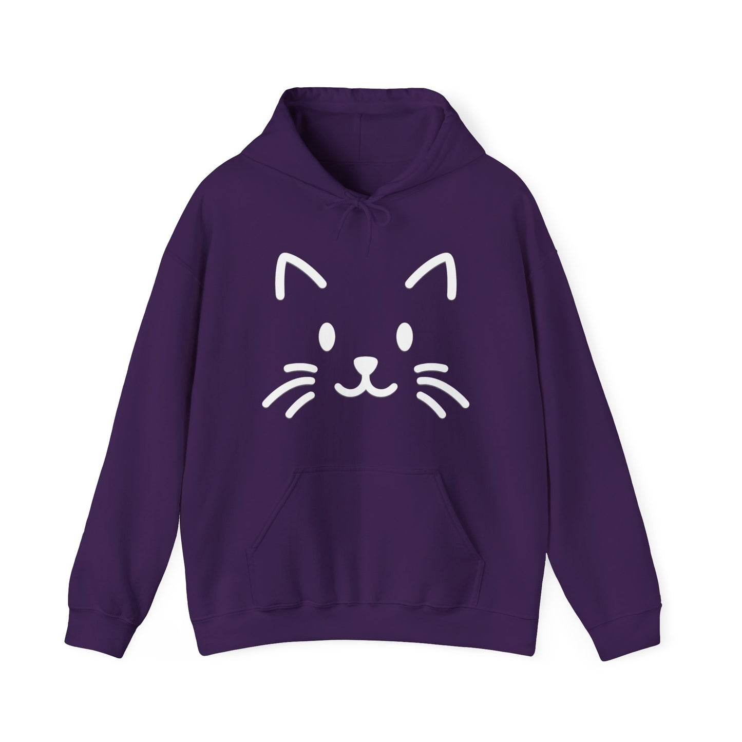 Cute Cat Face Hoodie For Cat Loving Human