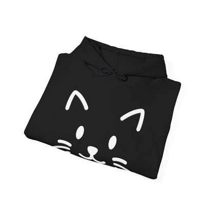 Cute Cat Face Hoodie For Cat Loving Human