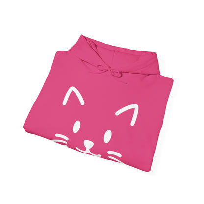Cute Cat Face Hoodie For Cat Loving Human