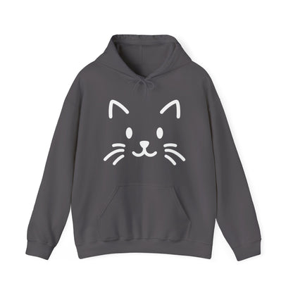 Cute Cat Face Hoodie For Cat Loving Human
