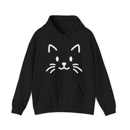 Cute Cat Face Hoodie For Cat Loving Human