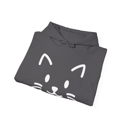 Cute Cat Face Hoodie For Cat Loving Human