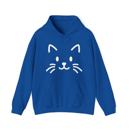 Cute Cat Face Hoodie For Cat Loving Human
