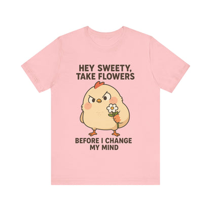 Cute Cartoon Chicken T-Shirt To Show Your Sweety