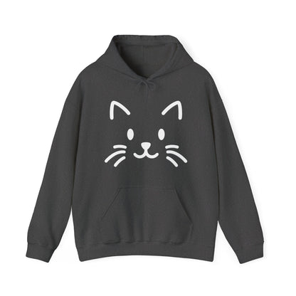 Cute Cat Face Hoodie For Cat Loving Human
