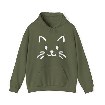 Cute Cat Face Hoodie For Cat Loving Human