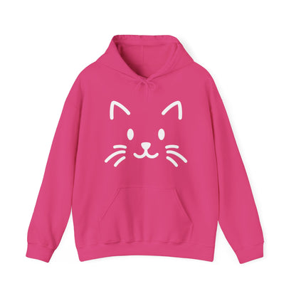 Cute Cat Face Hoodie For Cat Loving Human