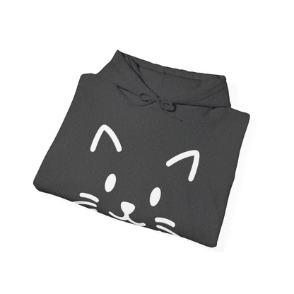 Cute Cat Face Hoodie For Cat Loving Human