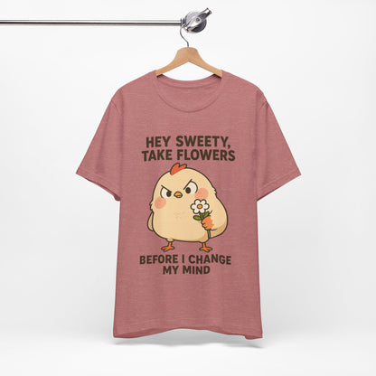 Cute Cartoon Chicken T-Shirt To Show Your Sweety